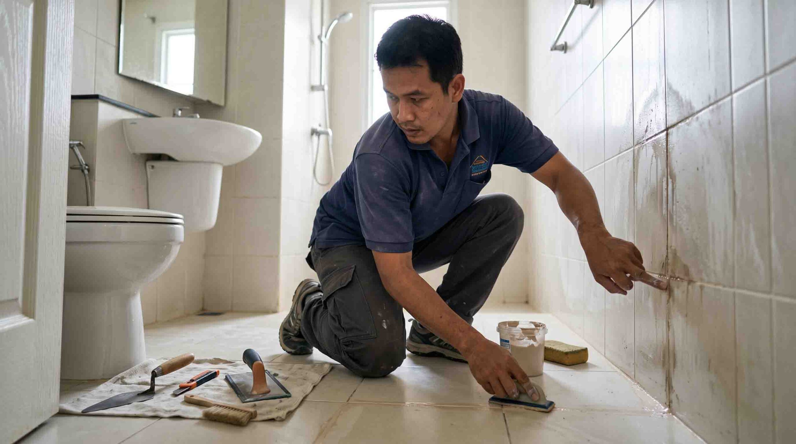 ช่างซ่อมบ้าน_รับเหมา_ซ่อมยาแนวกระเบื้องห้องน้ำ