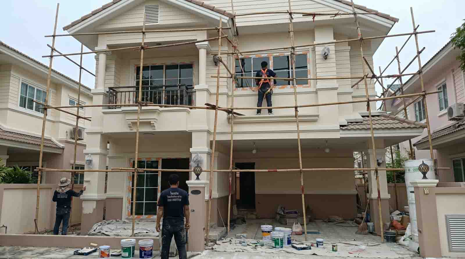 ช่างซ่อมบ้าน_รับเหมา_ภาพรวมงานทาสีบ้านภายนอก